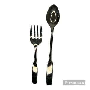 FORK & SPOON ! Vintage Nursery Silver Plate Baby Fork And Spoon Leonard
